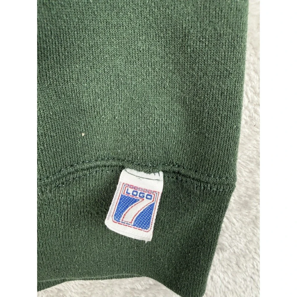 Vintage Texas Longhorns Sweatshirt XL Logo 7 Heavyweight Made USA Green NCAA